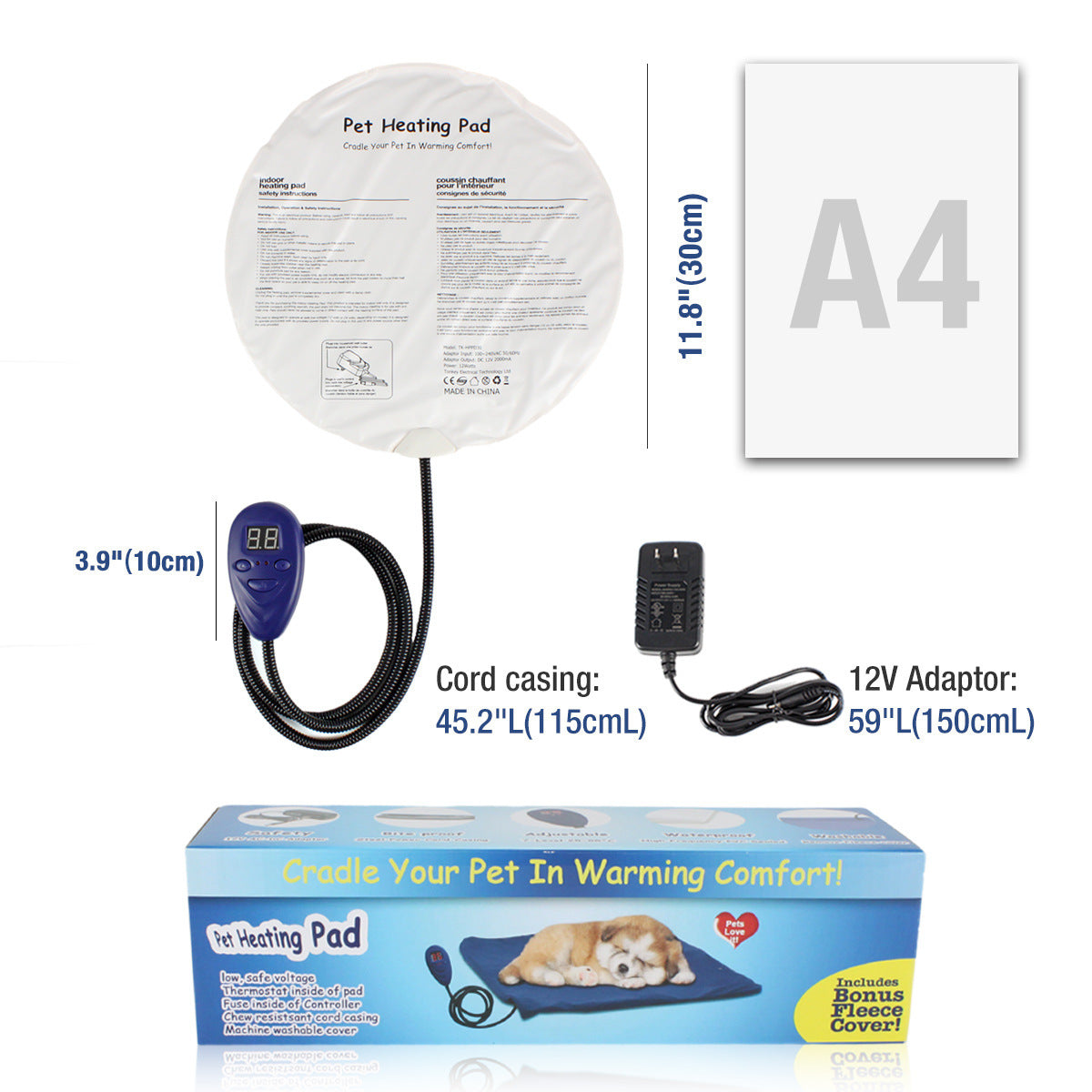 Smart Heated Pet Pad – Constant Temperature Electric Blanket for Cats & Dogs